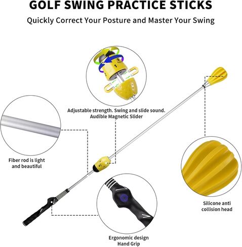 Golf Swing Trainer with Adjustable Magnetic Resistance, Lightweight and Comfortable Handle for Practice in Saudi Arabia