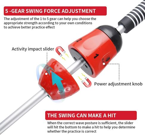 Golf Swing Trainer with Adjustable Magnetic Resistance, Lightweight and Comfortable Handle for Practice in Saudi Arabia
