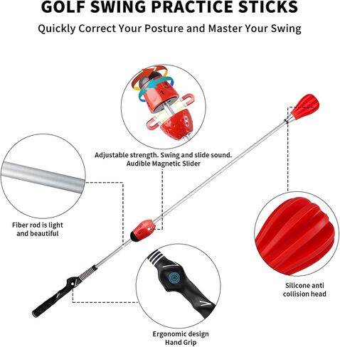 Golf Swing Trainer with Adjustable Magnetic Resistance, Lightweight and Comfortable Handle for Practice in Saudi Arabia