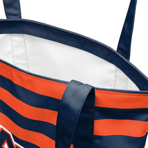 FOCO NCAA College Team Logo Stripe Canvas Tote Bag in Saudi Arabia