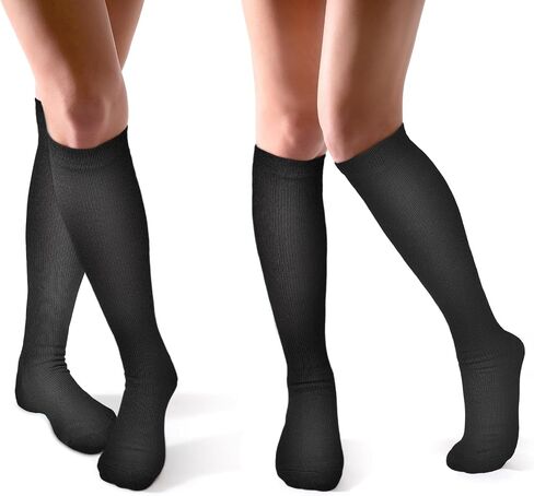 Compression Socks for Women & Men Support Knee High Socks for Running Hiking Sports Air Travel 4 Pairs in Saudi Arabia