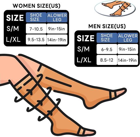 Compression Socks for Women & Men Support Knee High Socks for Running Hiking Sports Air Travel 4 Pairs in Saudi Arabia
