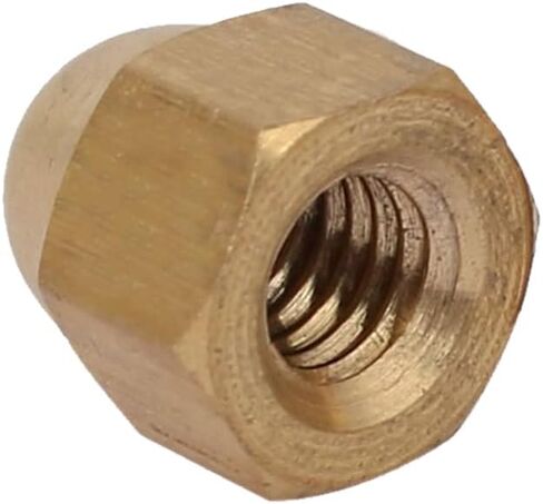 METALLIXITY Acorn Cap Nuts(M6x1mm) 5Pcs, Brass Acorn Dome Cap Head Hex Nuts - for Industrial Mechanical Equipment, Gold Tone in Saudi Arabia