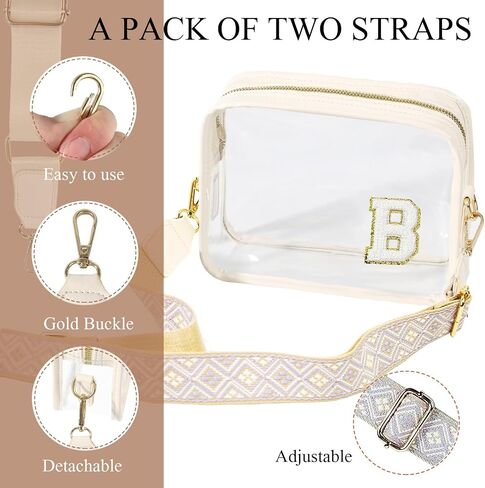 Stadium-Approved Clear Initial Purse, Crossbody Bag for Events, Concert and Sports,Adjustable Strap in Saudi Arabia