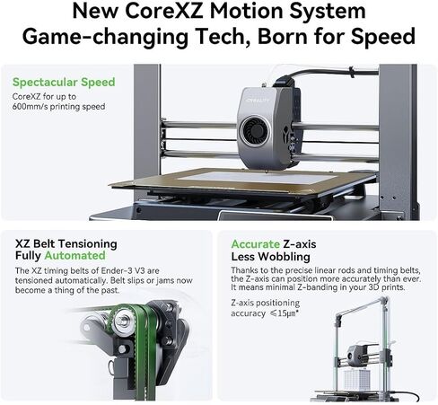 طابعة Creality Ender 3 V3 SE الرسمية ثلاثية الأبعاد ترقية Ender3 مع CR Touch Auto Leveling Sprite وخيوط التحميل التلقائي للبثق المباشر ومحور Z مزدوج ومحور Y، سرعة طباعة 250 مم/ثانية حجم الطباعة 220*220*250 مم in Saudi Arabia