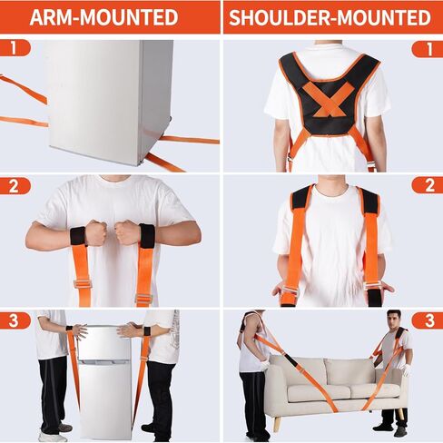 Moving Straps，2-Person Lifting and Moving System for Appliances. Lifting Straps for Heavy Furniture. Shoulder Strap. Easily Move Home Furniture Under 1000 lbs. Like pro Furniture Movers in Kuwait