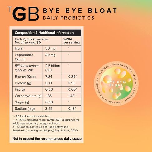 Metabolically Lean L-Carnitine Supplement for Men & Women, Probiotic & Prebiotic Supports Gut Health, Multi Strain Synbiotic Powder, 2.5 Bn CFU, 60 Days Pack in Saudi Arabia