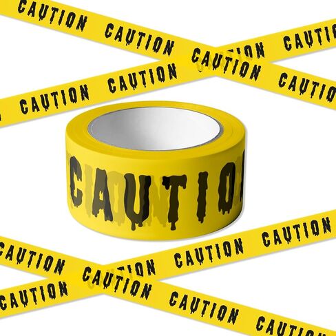 ONFAON Halloween Decorations, 1.8inx82ft Caution Tape Halloween Party Decorations Indoor for Haunted Houses, Party, Door, Danger Areas Decor(Red) in Kuwait