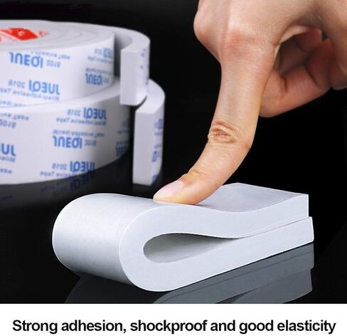 Double Sided EVA Foam Tape,Thickness 5mm White Self-Adhesive Weather Seal Stripping Foam Insulation Tape Car Door Window Mounting Adhesive Tape,1cm x 2m in Saudi Arabia