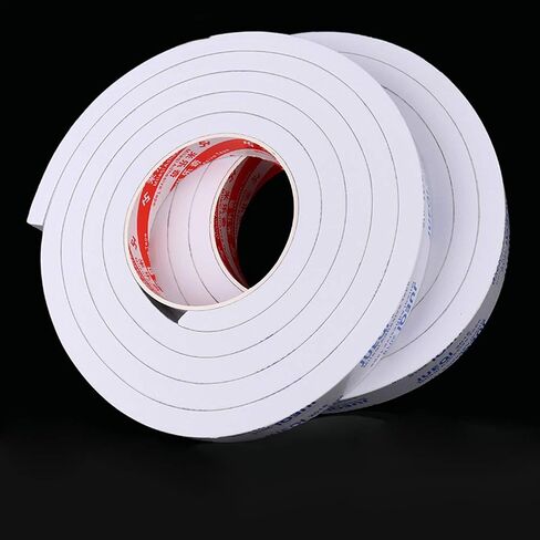 Double Sided EVA Foam Tape,Thickness 5mm White Self-Adhesive Weather Seal Stripping Foam Insulation Tape Car Door Window Mounting Adhesive Tape,1cm x 2m in Saudi Arabia