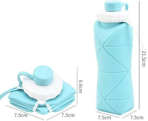 Collapsible Water Bottles Cups Leakproof Valve Reusable Silicone Foldable Travel Water Bottle Cup BPA Free Durable Lightweight for Camping Travel Gym Hiking Sports in Kuwait