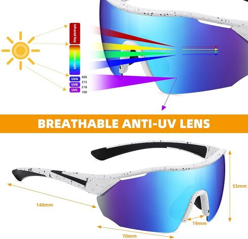 Youth Baseball Sunglasses for Boy Girl Age 8-14,UV400 Kids Polarized Sport Sun Glass for Cycling Golf Running Fishing in Saudi Arabia