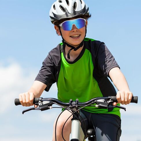 Youth Baseball Sunglasses for Boy Girl Age 8-14,UV400 Kids Polarized Sport Sun Glass for Cycling Golf Running Fishing in Saudi Arabia