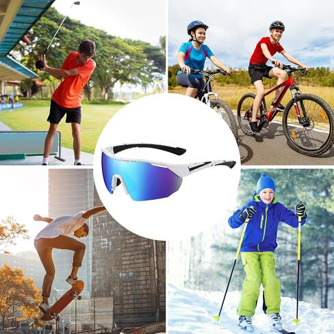 Youth Baseball Sunglasses for Boy Girl Age 8-14,UV400 Kids Polarized Sport Sun Glass for Cycling Golf Running Fishing in Saudi Arabia