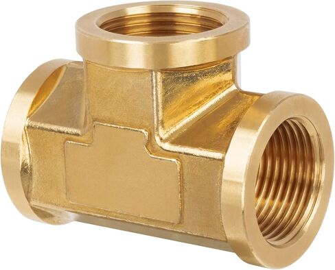 تركيب أنابيب نحاسية، تي شيرت، 3/4 بوصة × 3/4 بوصة × 3/4 بوصة NPT أنثى 3 اتجاهات T-موصل للغاز والهواء والزيت والبروبان (عبوة واحدة) in Kuwait