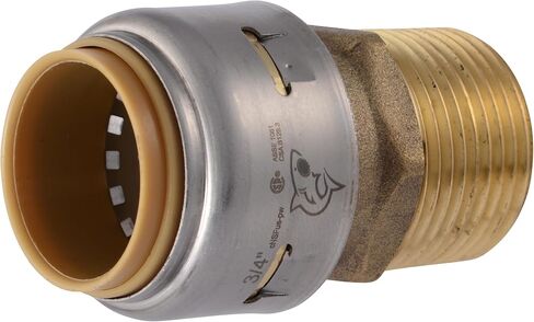 SharkBite Max 3/4 Inch MNPT Adapter, Push to Connect Brass Plumbing Fitting, PEX Pipe, Copper, CPVC, PE-RT, HDPE, UR134A in Saudi Arabia
