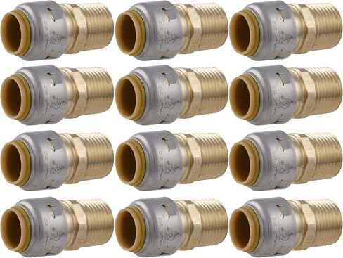 SharkBite Max 3/4 Inch MNPT Adapter, Push to Connect Brass Plumbing Fitting, PEX Pipe, Copper, CPVC, PE-RT, HDPE, UR134A in Saudi Arabia