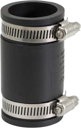6I45 Flexible Pvc Coupling with Stainless Steel Clamps, 1.6" Inner diameter for 1-1/4" Nominal Pipe, Black in Saudi Arabia