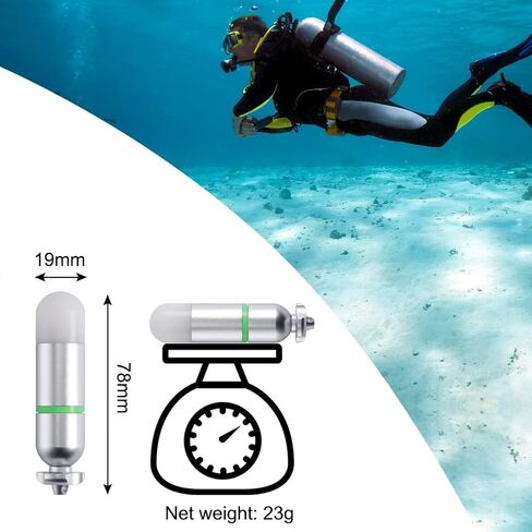 APLOS D01 Mini Glow Tank, Scuba Dive Strobe Beacon Diving Signal Light Night Dive Flashing Marker Light with AAA Battery, for 150M Underwater Diving in Kuwait
