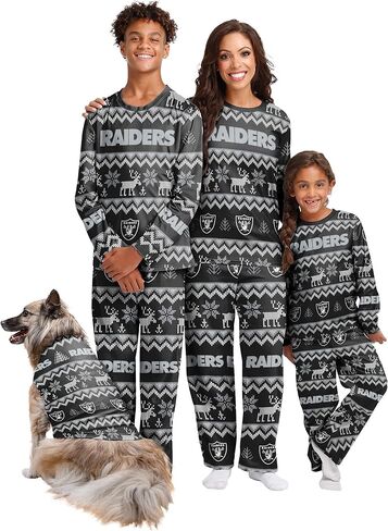 FOCO NFL boys NFL Team Ugly Pattern Matching Set Family Holiday Pajamas in Saudi Arabia