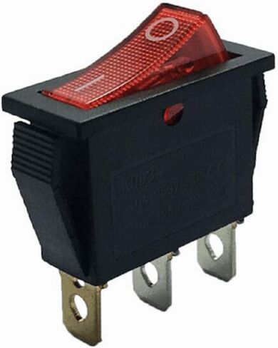 20pcs KCD3 Boat Rocker 3 Pin ON-OFF Switch 16A/20A 250V/125V AC with Red Light in Saudi Arabia