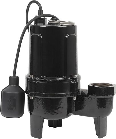 1 3/4 HP Submersible Sewage/Effluent Pump, 7272GPH Cast Iron Sump Pump with Vertical Float Switch & 10FT Power Cord, Sewage Grinder Pump for Sump Basin, Basements, Residential Sewage, Septic Tank in Saudi Arabia