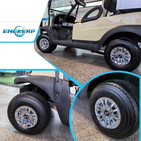 Golf Cart SS Wheel Covers Hub Caps, Golf Cart 8 Inch Snap-on Wheels for Club Car, EZGO, Yamaha, Set of 4 in Saudi Arabia