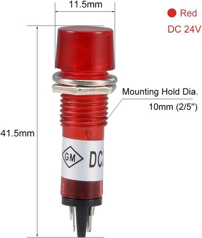 uxcell Signal Indicator Dash Light DC 12V,LED Bulbs XD7-1 Red, 7mm 9/32" Panel Mount 8Pcs in Saudi Arabia