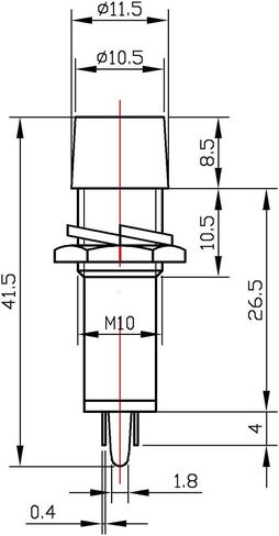uxcell Signal Indicator Dash Light DC 12V,LED Bulbs XD7-1 Red, 7mm 9/32" Panel Mount 8Pcs in Saudi Arabia