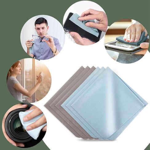 4PCS Extra Large Microfiber Cleaning Cloths 12 x 12 Inch Glasses Cleaning Cloth for Eyeglasses Lens Glasses Reusable Eyeglass Cleaner Cloths in Saudi Arabia