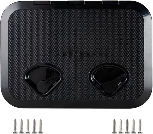 Marine Deck Access Hatch 12.4"×17.3" White/Black Rectangle Boat Hatch & Lid,Boat Deck Hatch Lids (Black) in Saudi Arabia