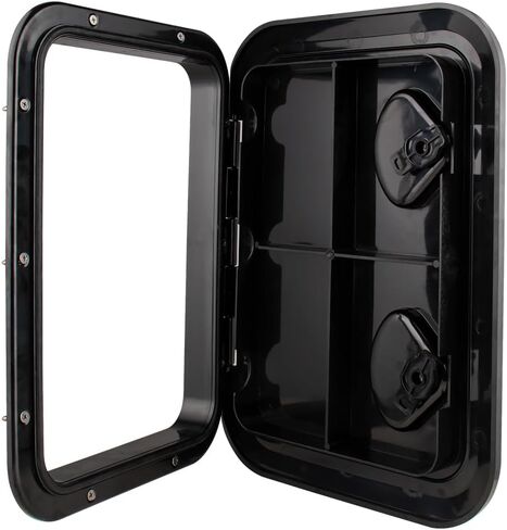 Marine Deck Access Hatch 12.4"×17.3" White/Black Rectangle Boat Hatch & Lid,Boat Deck Hatch Lids (Black) in Saudi Arabia