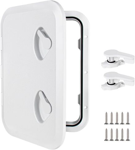 Marine Deck Access Hatch 12.4"×17.3" White/Black Rectangle Boat Hatch & Lid,Boat Deck Hatch Lids (Black) in Saudi Arabia