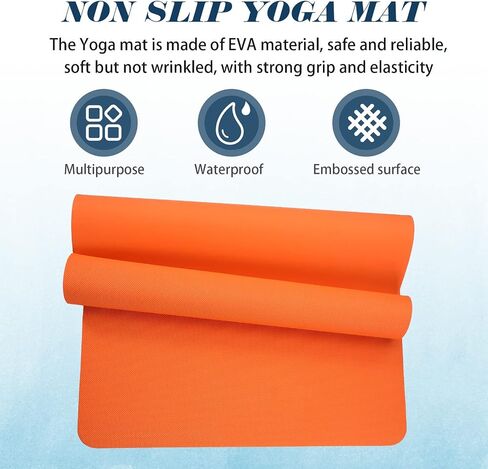 Nuanchu 16 Pack 68" x 24" x 4 mm Yoga Mats Bulk Gym Mats Bundle Thick Eva Yoga Mats for Kids and Adult Latex Free Exercise Mats with Non Slip Texture for Outdoor Yoga, Workout or Pilates in Saudi Arabia