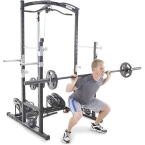 Marcy Home Gym Cage System Workout Station for Weightlifting, Bodybuilding and Strength Training MWM-7041