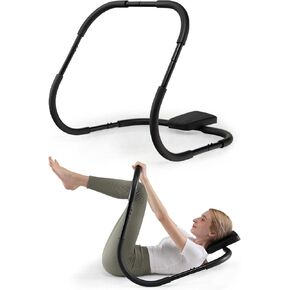 Ab Crunch Machine, Ab Roller for Home, Portable Ab Cruncher Sit Up Exercise Equipment for Core Strength, Sturdy Ab Workout Equipment, Black