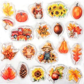 20PCS Halloween Thick Gel Clings Cute Gel Cling Stickers Reusable Halloween Window Decorations Ghost Gel Clings Decals for Kids Toddlers Cute Ghost Party Supplies Halloween Window Decals Nursery Home