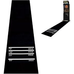 MYOYAY Rubber Dart Mat, 9.8 x 2ft Heavy Duty Dart Carpet with Throw Lines Professional Non-Slip Dart Floor Mat Soundproof Flooring Protector for Dart Game (118 x 24 x 1/5inch)