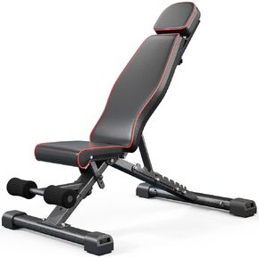 YOLEO MAX Weight Bench, 880LB Adjustable Weight Bench for Bench Press, Foldable Weight Bench with Bench Press Rod/Extended Head for Home Gym/Full Body Workout 90 Degree Workout Bench User 6'56''