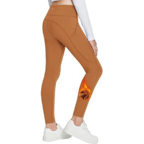 BALEAF Girls Fleece Lined Leggings Athletic Yoga Pants Thermal Dance Tights Pockets Winter Running