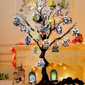 20Pcs Nightmare Before Christmas Tree Ornaments Nightmare Before Christmas Decorations Ornaments for Tree Jack and Sally Ornaments Nightmare Before Christmas Baby Shower Decorations
