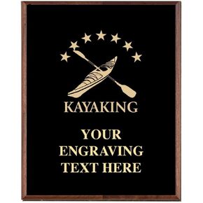 Crown Awards Kayak Plaques, Custom Engraved Kayaking Trophy Plaque Award, Great Customizable Kayak Gift Prime
