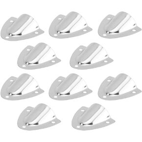 DasMarine 10 PCS Stainless Steel Cable Cover,Boat Transducer Wiring Cover,Clamshell Vent Wire Cover Clam Shell Vent for Boat 1-3/4"×1-5/8"×1/2"(L×W×H) (10 Pack,1-3/4"×1-5/8"×1/2")