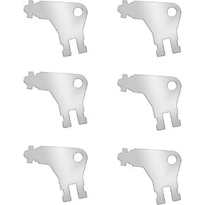 Paper Towel Dispenser Key - Universal Key fits Georgia Pacific Models - Dispenser Keys with Hole for Ring - Toilet Paper Dispenser Key Compatible with Cormatic & Enmotion (Pack of 6)