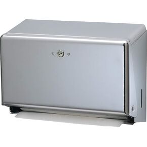 Carlisle FoodService Products T1950XC Mini C-Fold/Multifold Commercial Towel Dispenser, 250 Multifold / 150 C-Fold Towel Capacity, Chrome