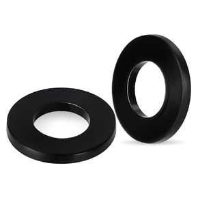 M8 White Nylon Flat Washers, 8mm ID 16mm OD 2mm Thickness Plastic Sealing Gasket, Pack of 50