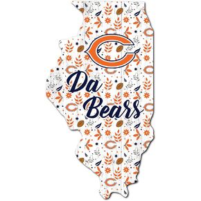 Fan Creations Chicago Bears 12'' Floral State Sign