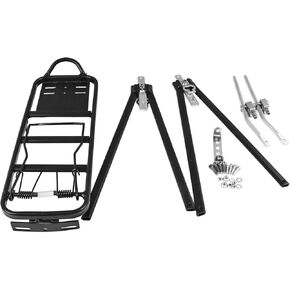 SUNGOOYUE Rear Bike Rack, 154lb Load Sturdy Aluminium AlloyCarrierRack for V Brake Disc Brake Road Bikes Folding Bikes