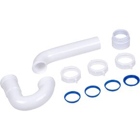 Dearborn P9703WBG 1-1/2" P-Trap with Threaded PVC Adapter, and Reversible J-Bend, Bagged w/ True Blue Washer