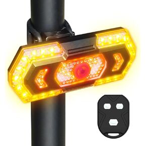 Bike Tail Light with Turn Signals,Bicycle Rear Light with Wireless Remote Control, Waterproof Bike Lights USB Rechargeable Ultra Bright Safety Warning Cycling for Bike,Scooter